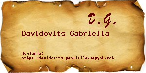 Davidovits Gabriella névjegykártya